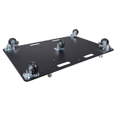 ProX 24 x 30 inch Rolling Base Plate for Rapid Grid Modular Truss System with locking casters - Black Finish