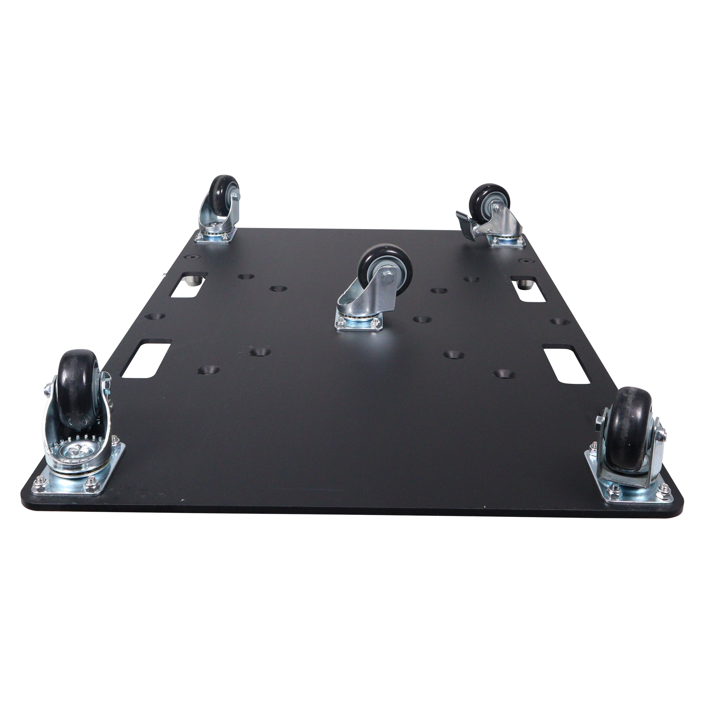 ProX 24 x 30 inch Rolling Base Plate for Rapid Grid Modular Truss System with locking casters - Black Finish