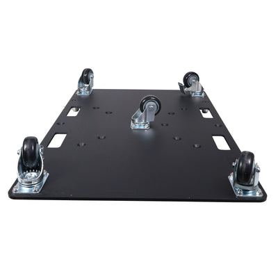 ProX 24 x 30 inch Rolling Base Plate for Rapid Grid Modular Truss System with locking casters - Black Finish