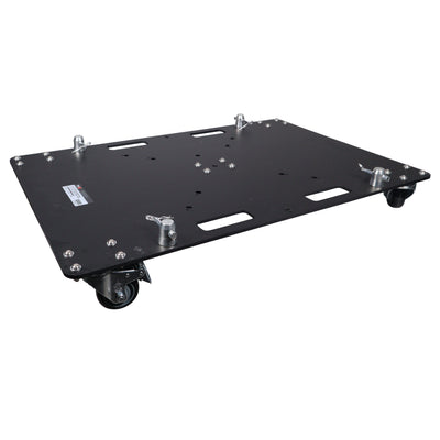 ProX 24 x 30 inch Rolling Base Plate for Rapid Grid Modular Truss System with locking casters - Black Finish