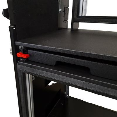 ProX Mobile AV Broadcasting Streaming Recording Studio Workstation Case with 2x 4U Top 2x 12U Bottom Black Finish
