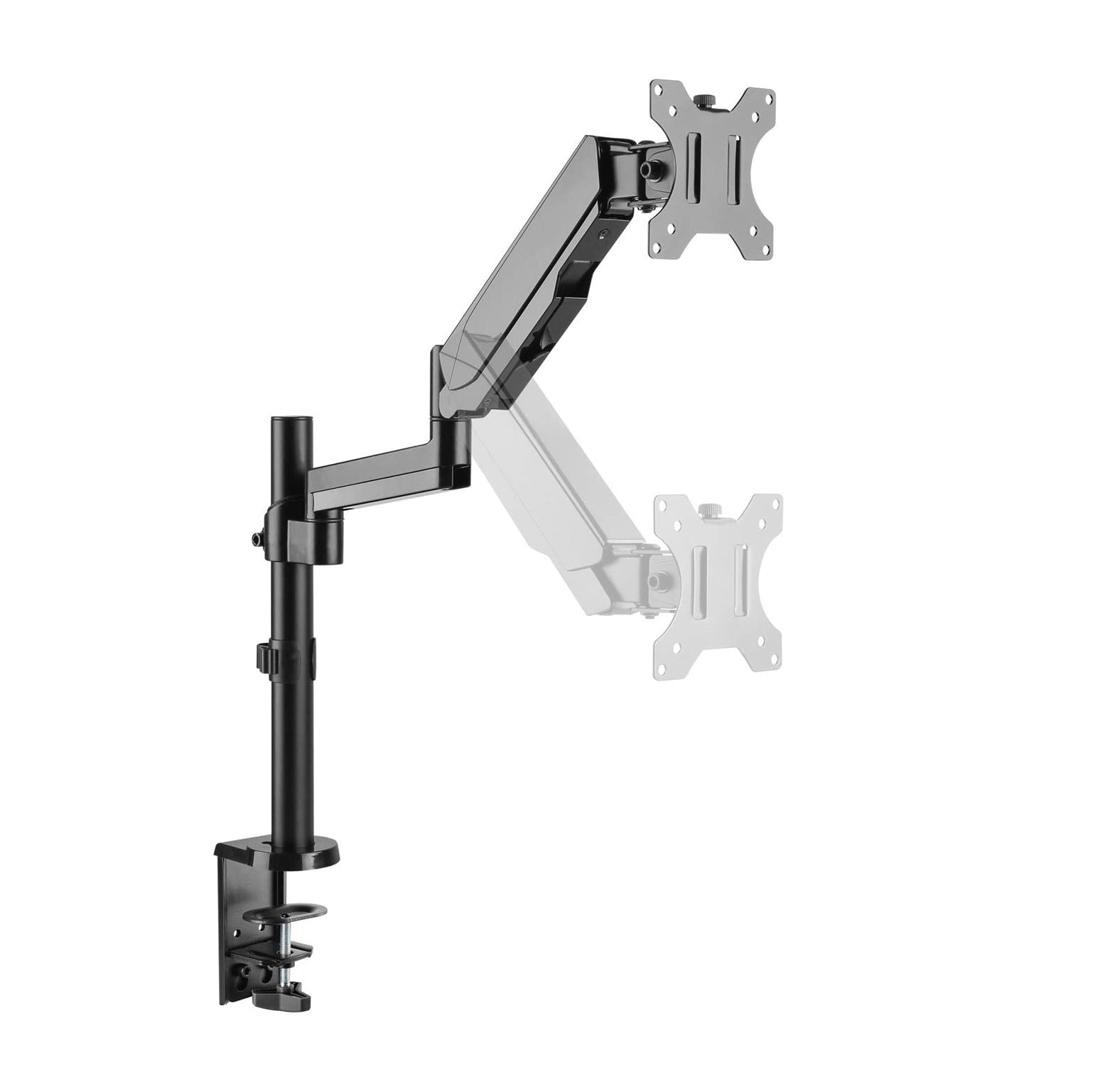 ProX Laptop Tray and Bracket with Gas Spring Double Arm Fits 17" - 32" Monitors