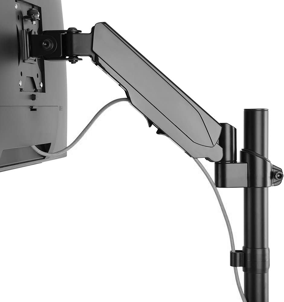 ProX Laptop Tray and Bracket with Gas Spring Double Arm Fits 17" - 32" Monitors
