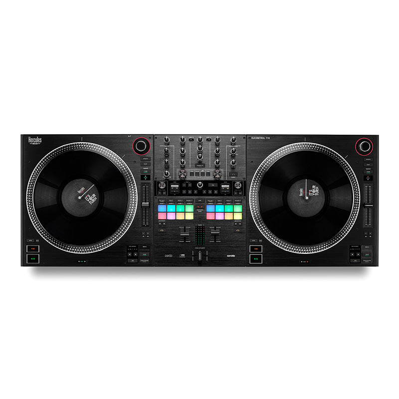 Hercules DJControl T10 - Motorized DJ performance controller with 10” vinyl discs.