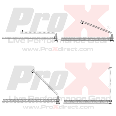ProX LED Screen Display Panel Video Fly Wall Truss Ground Support System 30'W x 23'H TriGrip