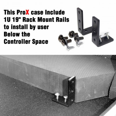 ProX ATA Flight Case For Denon PRIME 4 DJ Controller with 1U Rack Space and Wheels