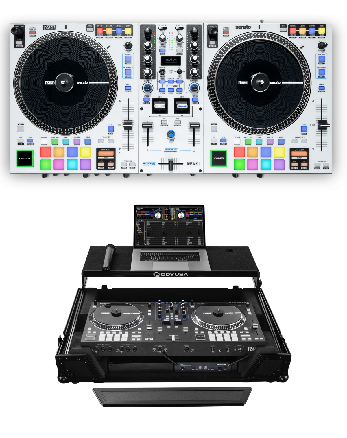 Rane ONE MKII + Odyssey FZGSRANEONEW1BL Case Bundle