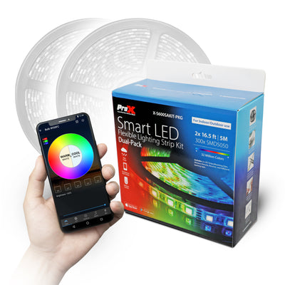 ProX Smart LED Flexible Lighting Strip Kit Dual Pack – 2x 16.5 ft | 5M