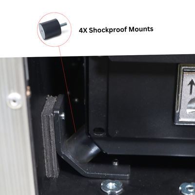 ProX 16U 20" Deep Vertical Rack to Rack Shock Mount Case with 2 Sliding Slam Doors & 4" Caster Wheels