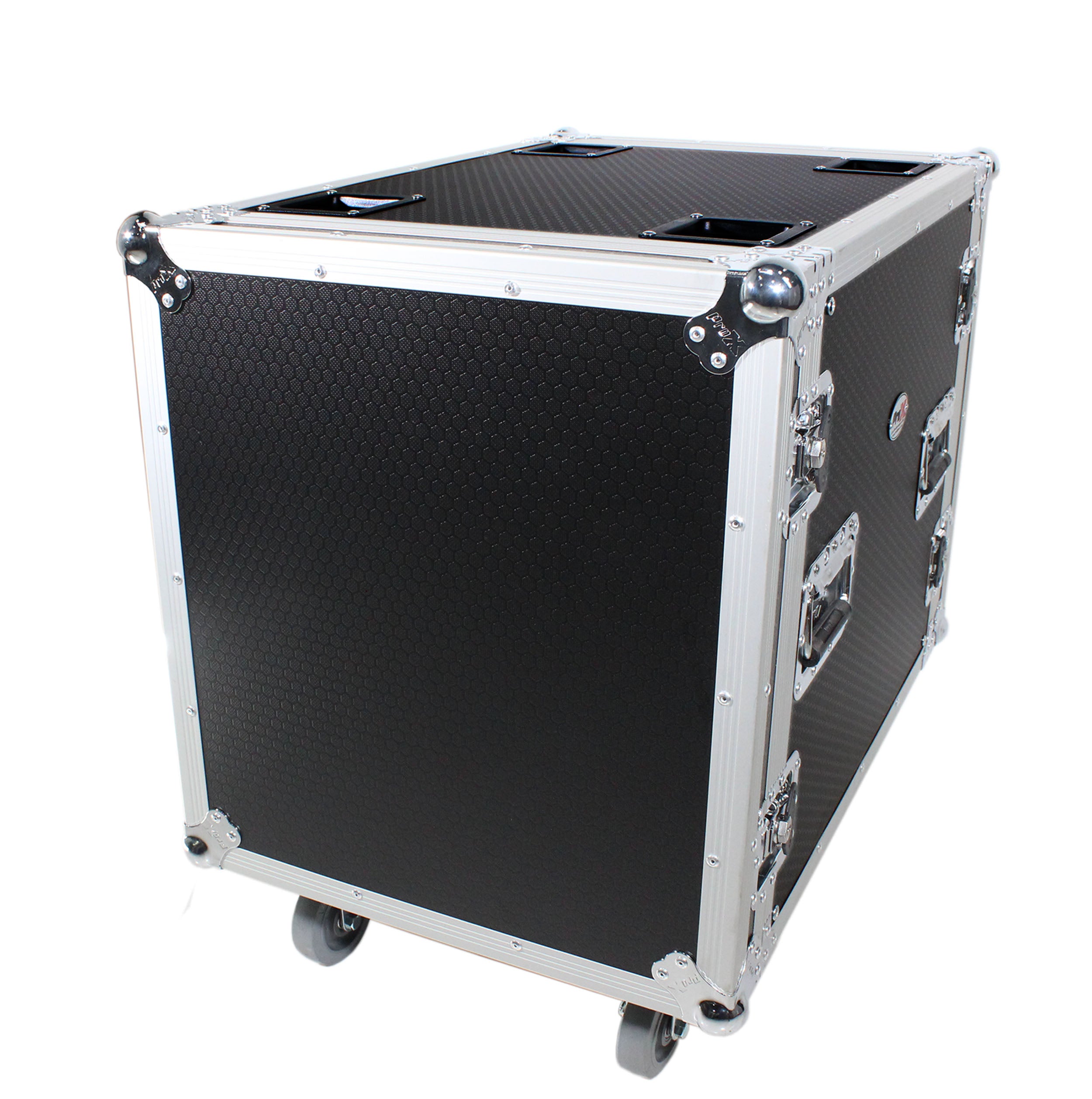 ProX 12U Space Amp Rack Mount ATA Flight Case 24 Inch Depth W-Casters
