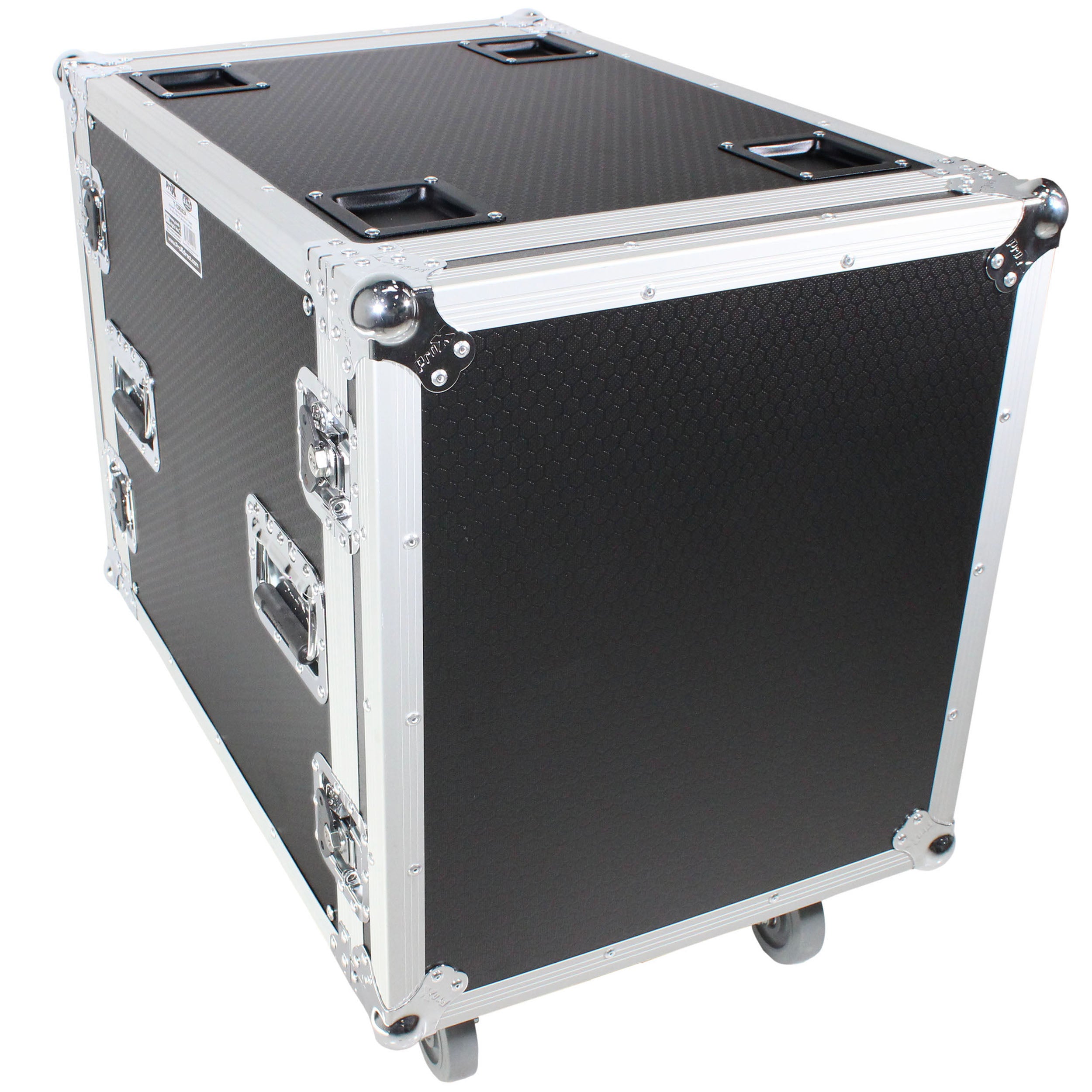 ProX 12U Space Amp Rack Mount ATA Flight Case 24 Inch Depth W-Casters