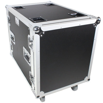 ProX 12U Space Amp Rack Mount ATA Flight Case 24 Inch Depth W-Casters