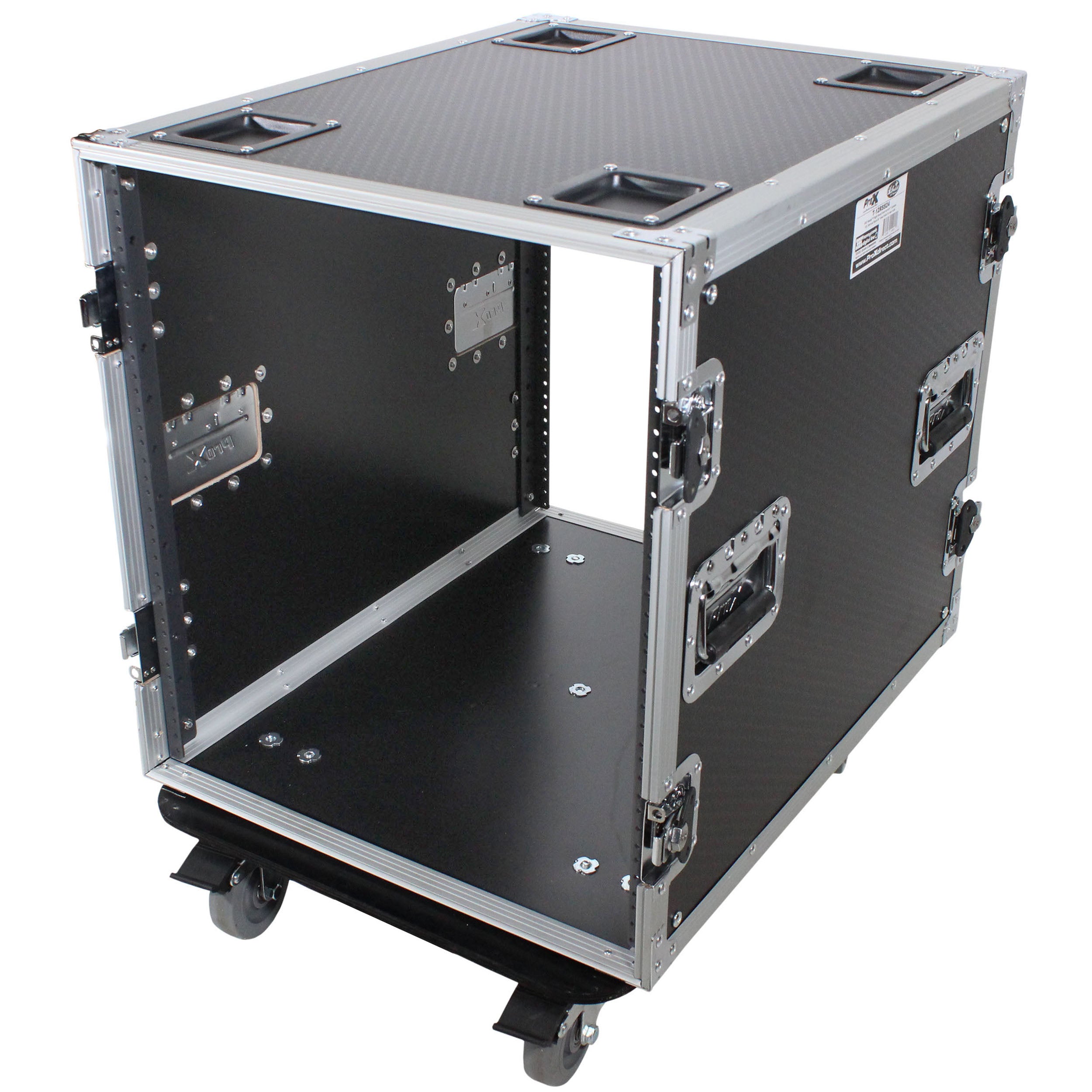 ProX 12U Space Amp Rack Mount ATA Flight Case 24 Inch Depth W-Casters