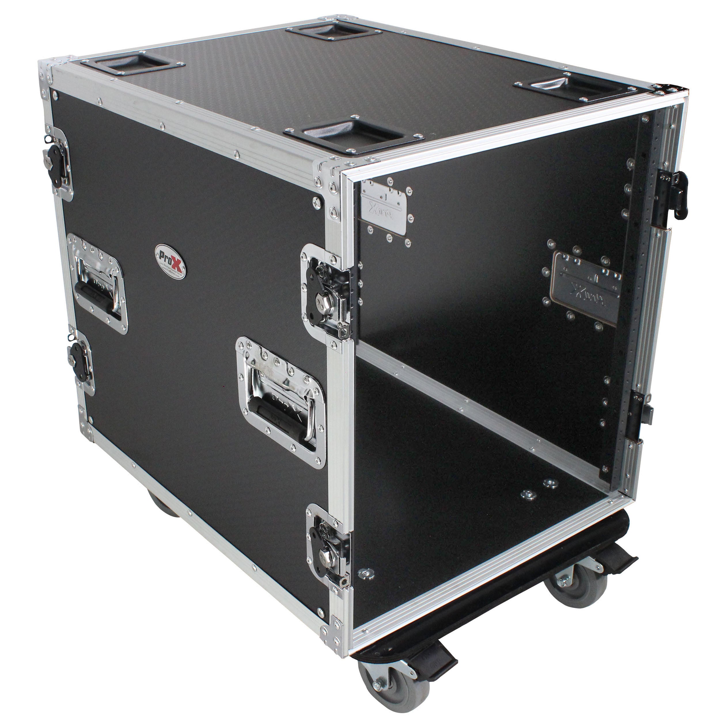 ProX 12U Space Amp Rack Mount ATA Flight Case 24 Inch Depth W-Casters