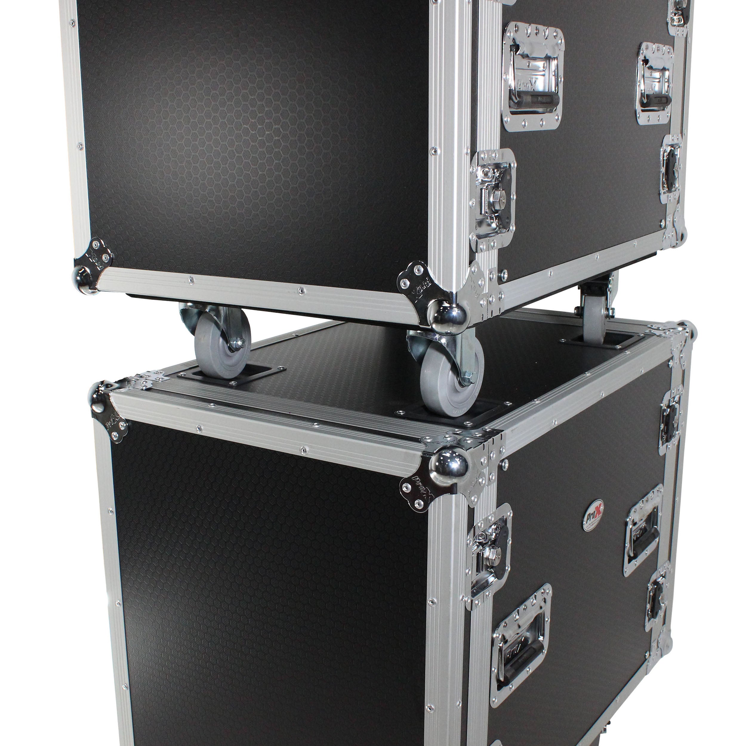 ProX 12U Space Amp Rack Mount ATA Flight Case 24 Inch Depth W-Casters