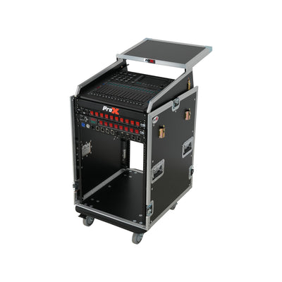 ProX Universal 19 Rack-mount Mixer with 13U Top and 16U Front with 2 Side Work Tables