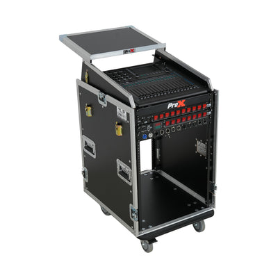 ProX Universal 19 Rack-mount Mixer with 13U Top and 16U Front with 2 Side Work Tables