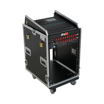ProX Universal 19 Rack-mount Mixer with 13U Top and 16U Front with 2 Side Work Tables