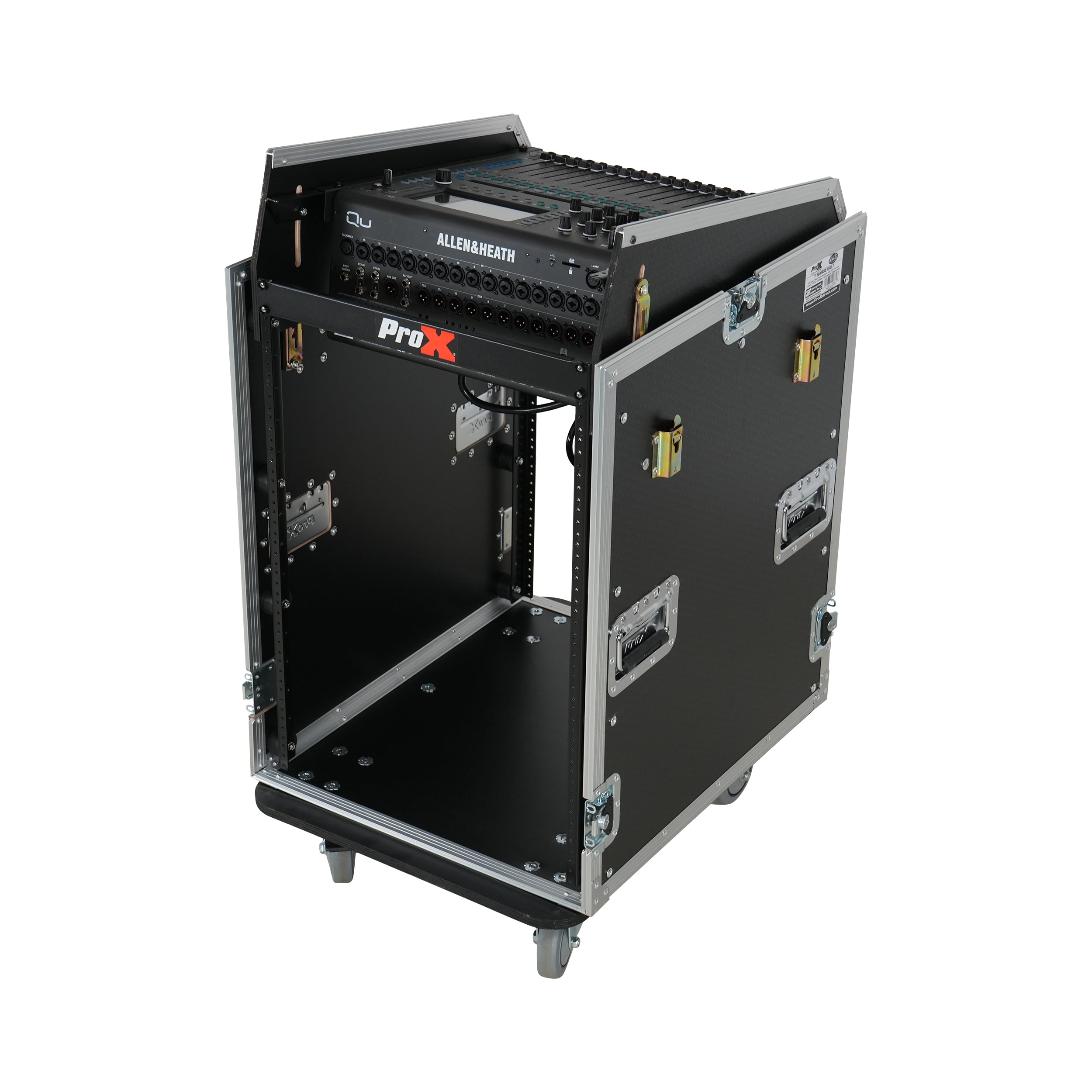 ProX Universal 19 Rack-mount Mixer with 13U Top and 16U Front with 2 Side Work Tables