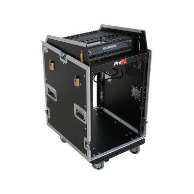 ProX Universal 19 Rack-mount Mixer with 13U Top and 16U Front with 2 Side Work Tables