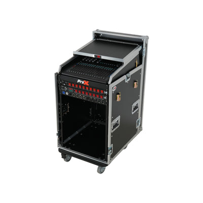 ProX Universal 19 Rack-mount Mixer with 13U Top and 16U Front with 2 Side Work Tables