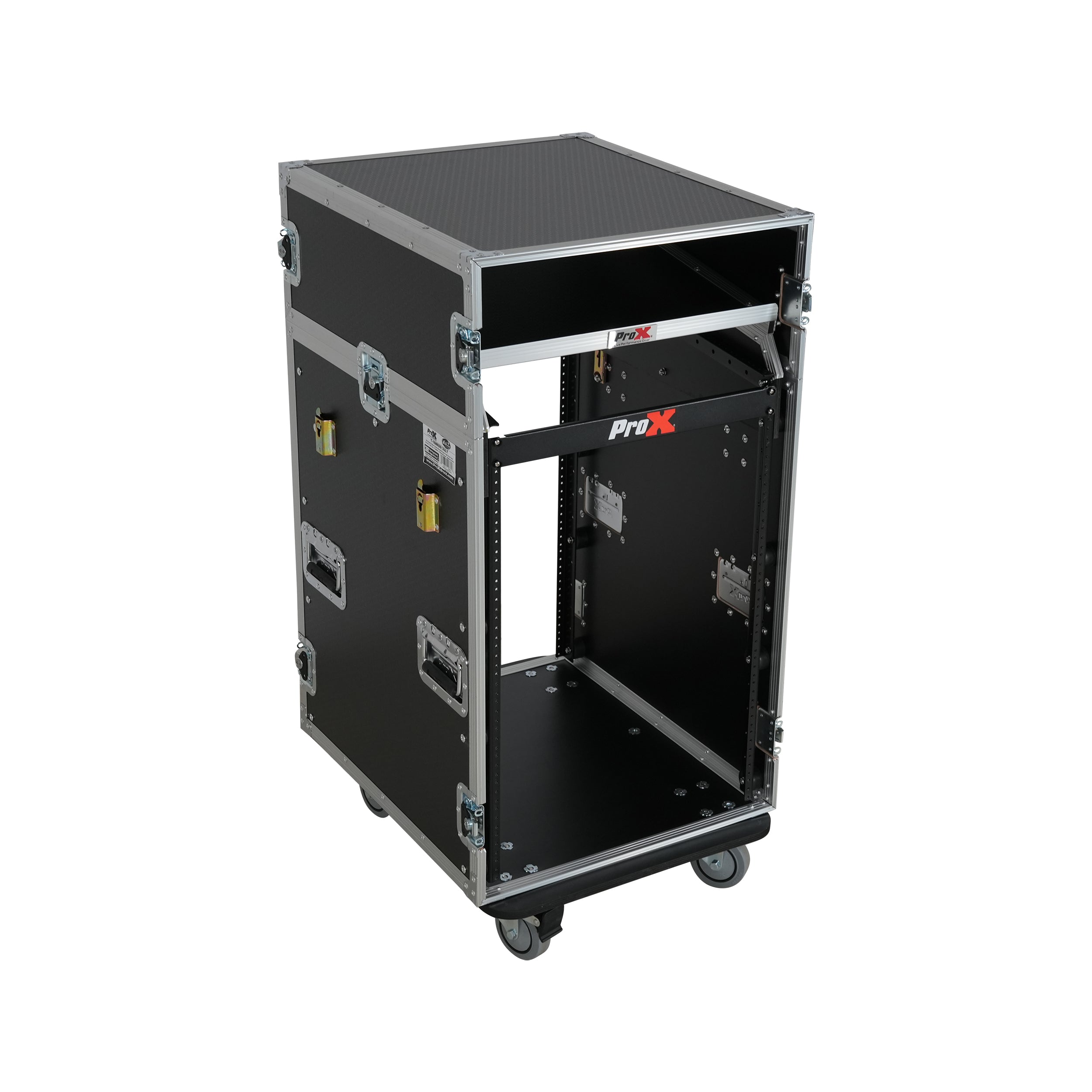 ProX Universal 19 Rack-mount Mixer with 13U Top and 16U Front with 2 Side Work Tables