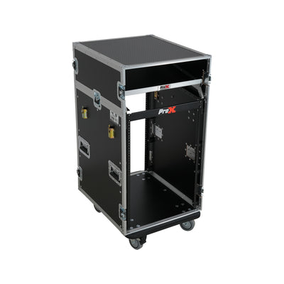ProX Universal 19 Rack-mount Mixer with 13U Top and 16U Front with 2 Side Work Tables