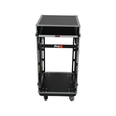 ProX Universal 19 Rack-mount Mixer with 13U Top and 16U Front with 2 Side Work Tables