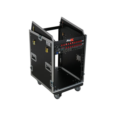 ProX Universal 19 Rack-mount Mixer with 13U Top and 16U Front with 2 Side Work Tables