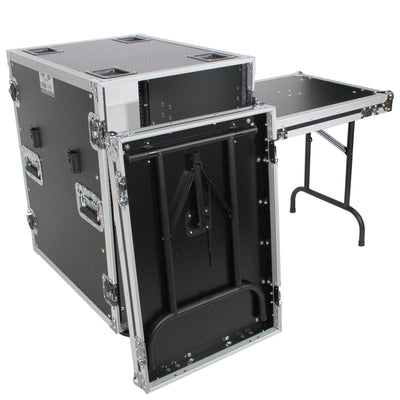 ProX 18U Space Amp Rack Mount ATA Flight Case 24 Inch Depth W-Casters