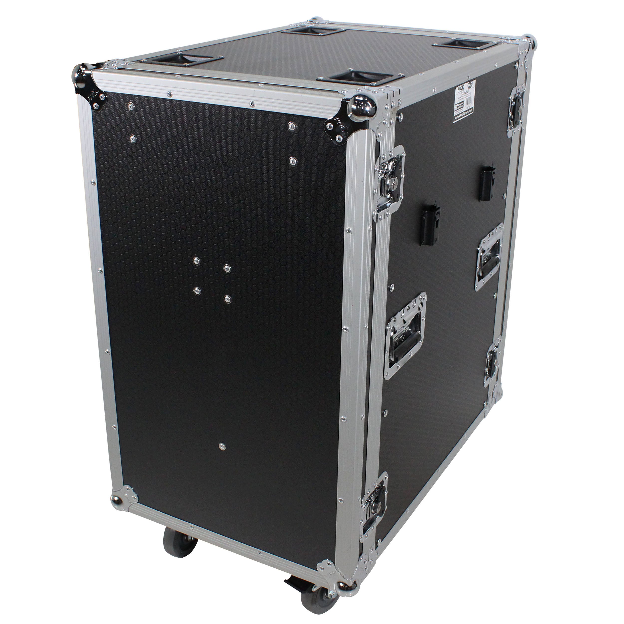 ProX 18U Space Amp Rack Mount ATA Flight Case 24 Inch Depth W-Casters