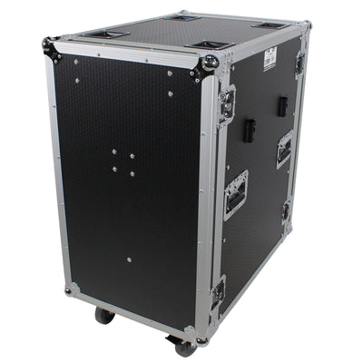 ProX 18U Space Amp Rack Mount ATA Flight Case 24 Inch Depth W-Casters