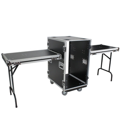 ProX 18U Space Amp Rack Mount ATA Flight Case 24 Inch Depth W-Casters