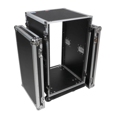 ProX 18U Space Amp Rack Mount ATA Flight Case 19 Inch Depth W-Casters