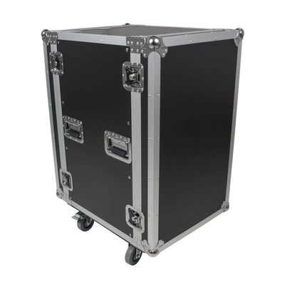 ProX 18U Space Amp Rack Mount ATA Flight Case 19 Inch Depth W-Casters