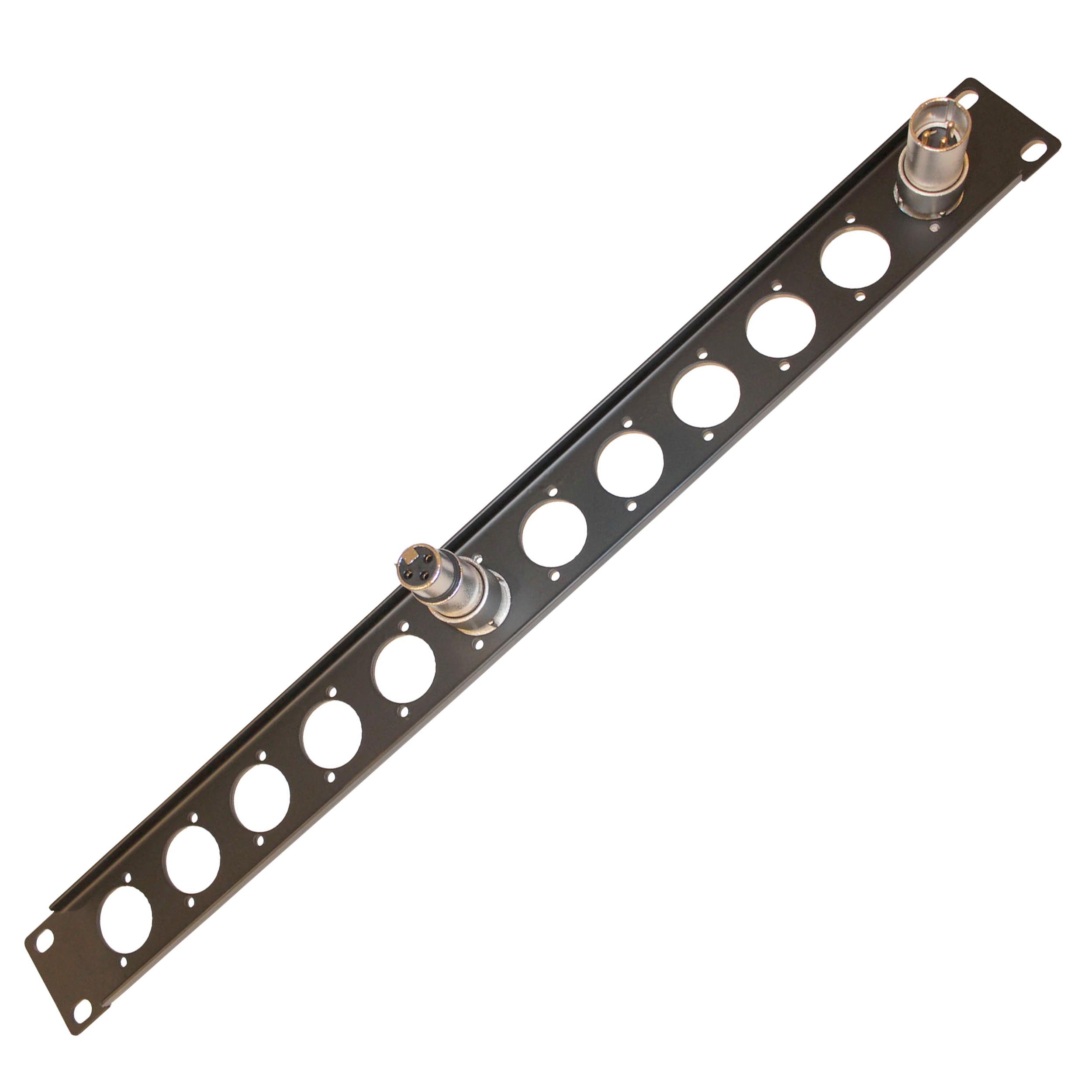 ProX ProX 1U Rack Panel Punched for 12 XLR, Speaker twist connector or Power Connection compatible Connectors