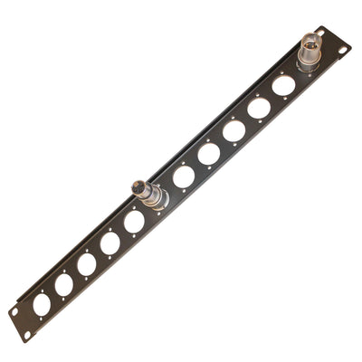ProX ProX 1U Rack Panel Punched for 12 XLR, Speaker twist connector or Power Connection compatible Connectors