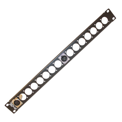 ProX ProX 1U Rack Panel Punched for 16 XLR, Speaker twist connector or Power Connection compatible Connectors