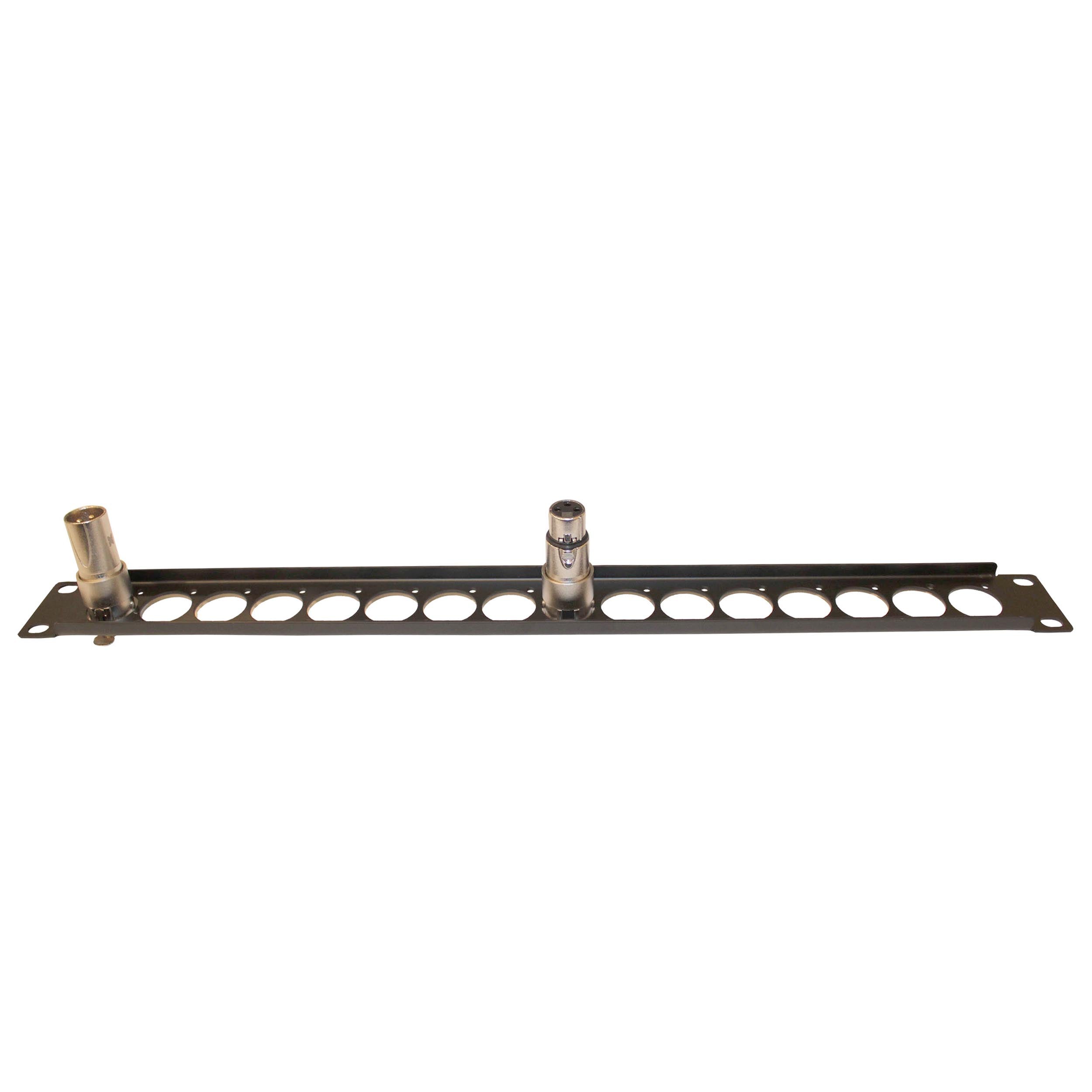 ProX ProX 1U Rack Panel Punched for 16 XLR, Speaker twist connector or Power Connection compatible Connectors