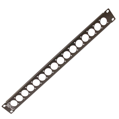 ProX ProX 1U Rack Panel Punched for 16 XLR, Speaker twist connector or Power Connection compatible Connectors