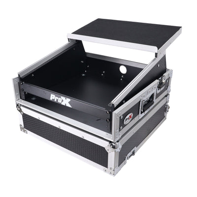 ProX 2U Rack Front and 10U Top Mixer Mobile DJ Combo ATA Flight Style Case