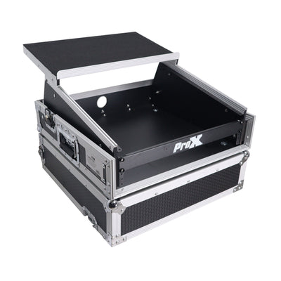 ProX 2U Rack Front and 10U Top Mixer Mobile DJ Combo ATA Flight Style Case