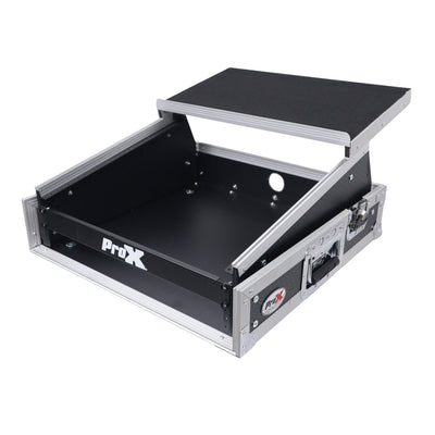 ProX 2U Rack Front and 10U Top Mixer Mobile DJ Combo ATA Flight Style Case