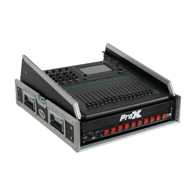 ProX 13U Top Mixer and 2U Rack Combo Flight Case with Laptop Shelf and 3 removable doors