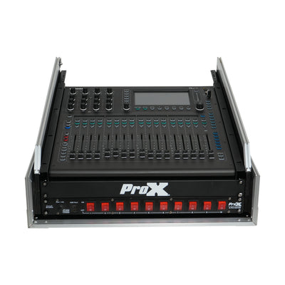 ProX 13U Top Mixer and 2U Rack Combo Flight Case with Laptop Shelf and 3 removable doors