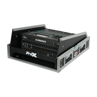 ProX 13U Top Mixer and 2U Rack Combo Flight Case with Laptop Shelf and 3 removable doors
