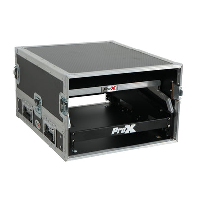 ProX 13U Top Mixer and 2U Rack Combo Flight Case with Laptop Shelf and 3 removable doors