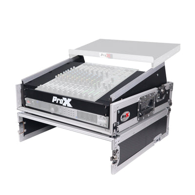 ProX 2U Vertical Rack Mount Flight Case with 10U Top for Mixer Combo Amp Rack