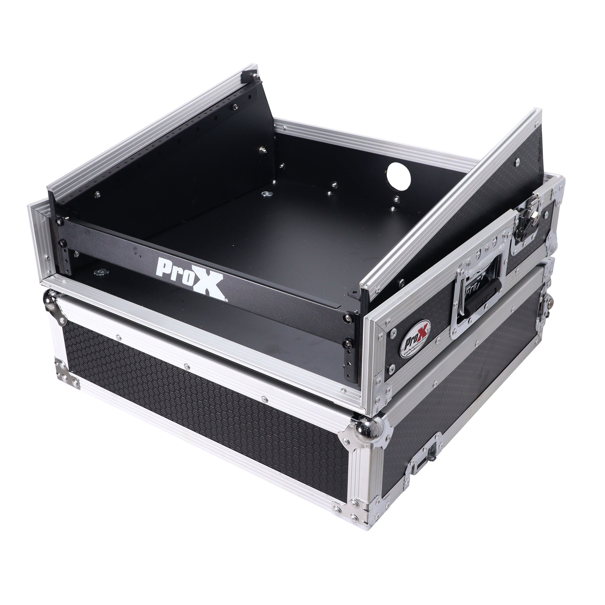 ProX 2U Vertical Rack Mount Flight Case with 10U Top for Mixer Combo Amp Rack