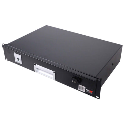ProX 2U Rack Space 12" Depth Rack Mount Drawer for Audio, DJ, and IT Server rack cases.